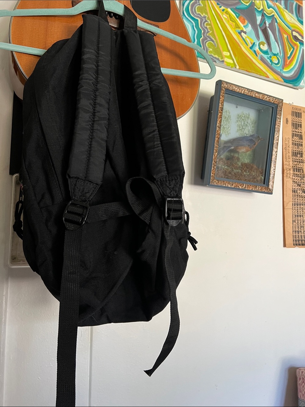 Vintage Jansport Black Backpack with Multicolor Aztec… - Gem